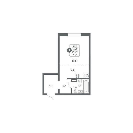 планировка квартиры 30 м2